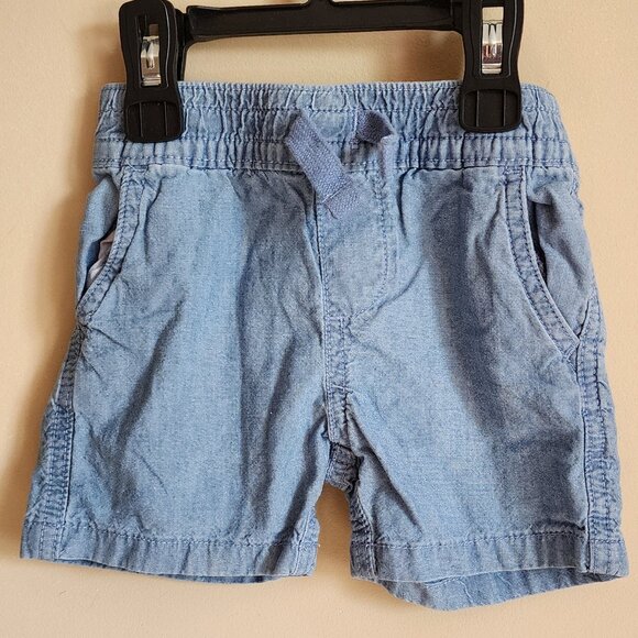 Garanimals Light Denim Boys Shorts With Elastic Waist Size 12 Months - Picture 2 of 4